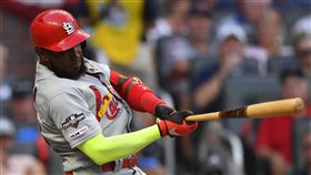 ▲歐蘇納（Marcell Ozuna）9局上滿壘打出關鍵安打。（圖／美聯社／達志影像）