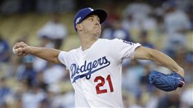 ▲道奇先發投手布勒（Walker Buehler）6局飆8K。（圖／美聯社／達志影像）