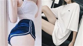 真理褲,長版衣,下身失蹤,（圖／翻攝爆廢公社）