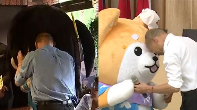 昔猛撞吉祥物挨轟…韓再用頭打招呼！