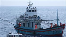 海巡署,屏東鵝鑾鼻海域,越南漁船,漁獲,查扣(圖/海巡署提供)中央社