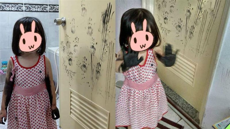 姪女廁所門「刷一排手印」嬤崩潰