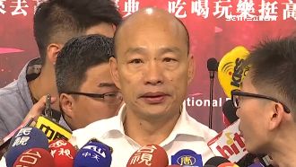 市政問題全不答…韓僅回應罵「小英」