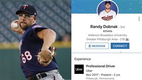 ▲有Uber司機資歷的達布奈克（Randy Dobnak），美聯分區系列賽第二戰先發。（圖／美聯社／達志影像／推特）