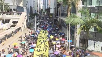 禁令後首上街！示威者無懼　蒙面上街