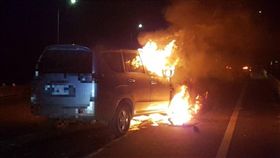 嘉義,台82線,火燒車,車禍（圖／翻攝畫面） 
