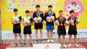 ▲全運會桌球雙打林昀儒／王泰崴。（圖／全運會提供）