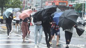 天氣,氣象,下雨,颱風,降雨,雨天,停班,停課,上班,上課,冒雨,雨傘,撐傘,淋雨,強風,豪雨（示意圖／邱榮吉攝影）
