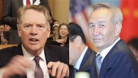 中美全面經濟對話中方談判代表劉鶴（右）將率團訪問華盛頓，與美方代表萊特海澤等人舉行第13輪中美經貿高級別磋商。（圖／左圖為中央社，右圖為中新社提供）