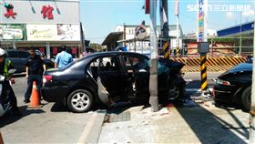 標示桿,無呼吸,送醫,新北,翻攝畫面