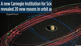 土星增加20顆衛星，戰勝木星贏得太陽系衛星競賽。(圖/翻攝自YouTube－《VideoFromSpace》頻道)