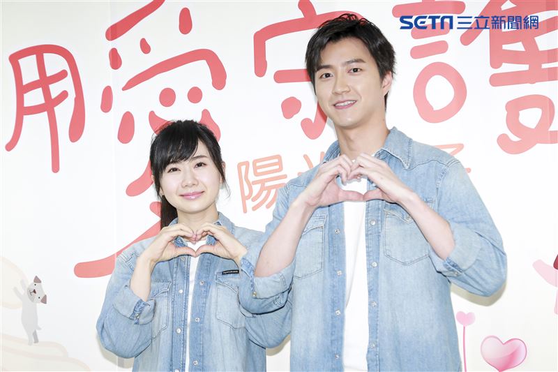 江宏傑與福原愛出席陽光基金會公益活動為燒傷顏損兒重建心理。（圖／記者林士傑攝影）