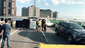 新北市,泰山,台65,車禍,瓦斯車,翻車