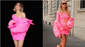 蔡依林竟穿二手衣！粉紅芭比裝露胸腰