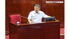 台北市長柯文哲出席台北市預算總質詢。（圖／記者李依璇攝影）