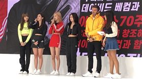貝克漢（David Beckham）在首爾出席活動，傳出乾等BLACKPINK20分鐘。（圖／翻攝自韓topstarnews）