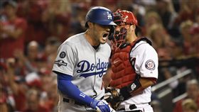 ▲洛杉磯道奇外野手A.J. Pollock季後賽連吞三振。（圖／美聯社／達志影像）