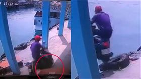 落海,屏東,阿伯,手推車,機車,海巡