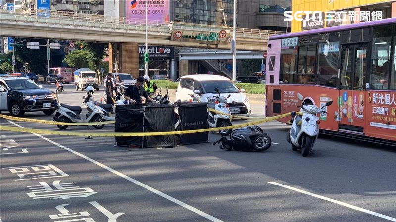基隆路公車擦撞3機車！女騎士遭輾斃