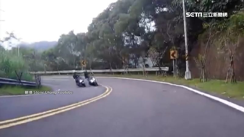 139縣道傳車禍！騎士過彎擦撞摔飛