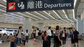 香港,反送中,抗爭,入境香港,人數大減,9成(圖/中央社)