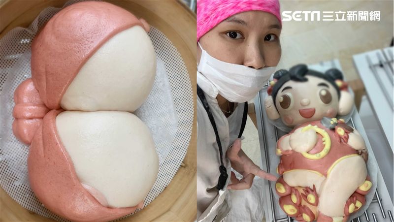 萬聖節啃饅頭！少女酥胸超仿真