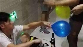 吸笑氣示意圖
圖翻攝自微博