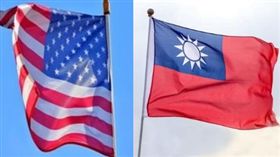 中華民國國旗,美國國旗,組合圖