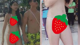 【使用這張圖請勾18禁】比基尼只有一條線！台女「穿著暴露」在長灘島遭逮
圖／翻攝自臉書