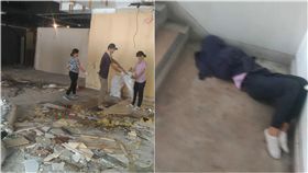 連假帶女兒「賺外快」！她累了直接睡工地…爸曬照曝真用意（圖／翻攝自爆廢公社公開版）