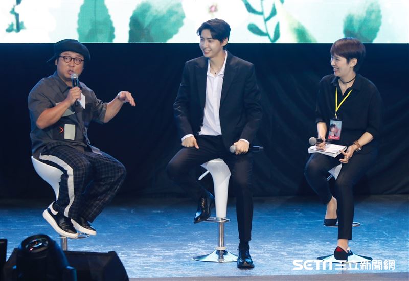 李鎭赫超沒偶像包袱，在現場整個玩開。（圖／記者林聖凱攝影）