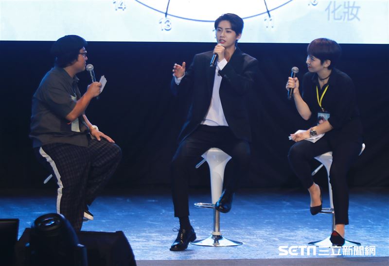 李鎭赫超沒偶像包袱，在現場整個玩開。（圖／記者林聖凱攝影）