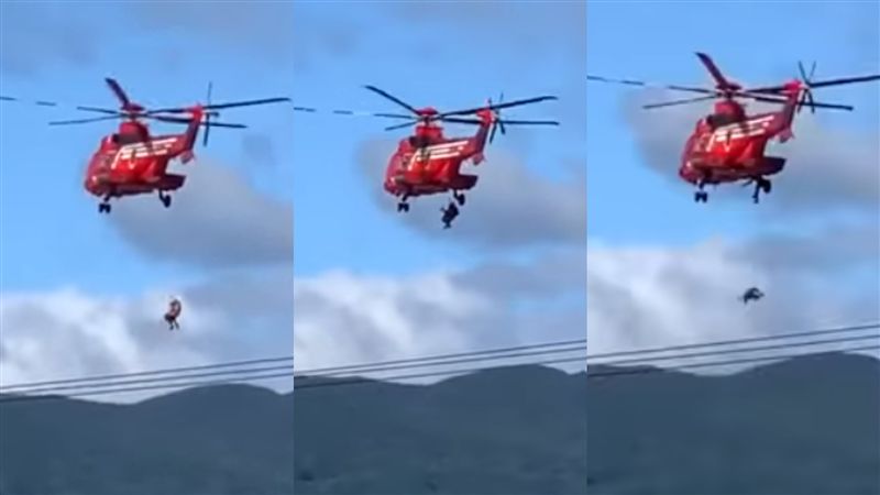 老婦直升機墜落亡　消防廳：忘裝掛鉤