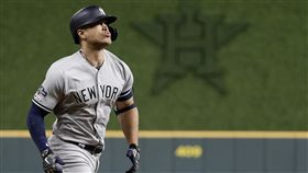 ▲史坦頓（Giancarlo Stanton）拉傷股四頭肌，美聯冠軍賽第2戰缺陣。（圖／美聯社／達志影像）