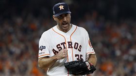 ▲韋蘭德（Justin Verlander）6.2局送出7K，唯一失分是賈吉（Aaron Judge）的2分砲。（圖／美聯社／達志影像）