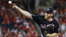 ▲史特拉斯堡（Stephen Strasburg）前5局送出7次三振。（圖／美聯社／達志影像）
