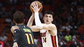 ▲熱火新秀希洛（Tyler Herro）開賽連砍14分。（圖／美聯社／達志影像）