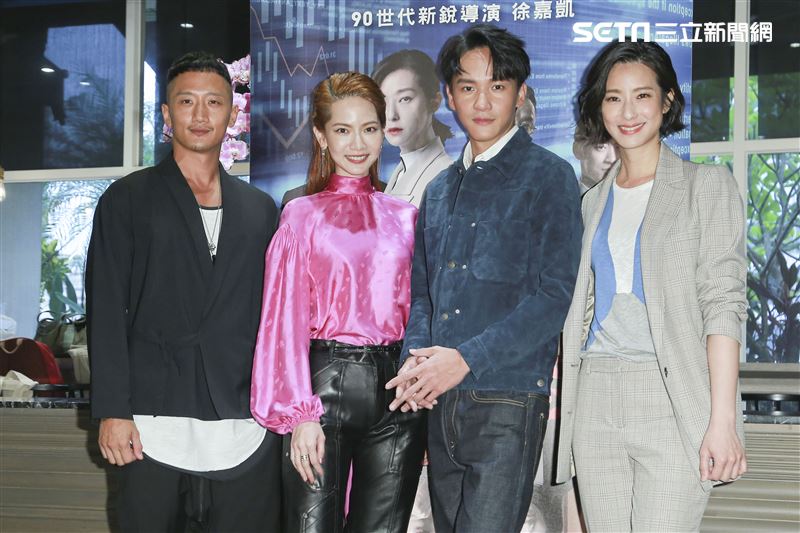 電影《聖人大盜》媒體茶敘，演員賴雅妍、曹晏豪、曾之喬、高英軒。（圖／記者林士傑攝影）