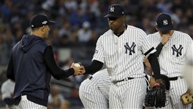 ▲塞維里諾（Luis Severino）4.1局送出6K挨2轟失分。（圖／美聯社／達志影像）