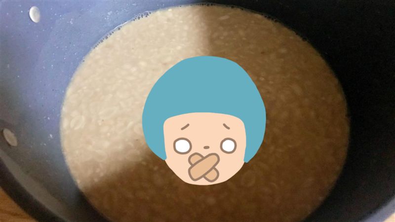 紅豆餡拌花生湯　他一加…瞬間沒食慾