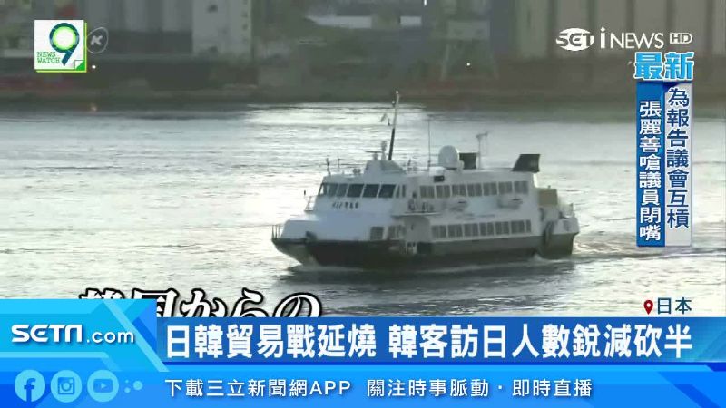 南韓旅客硬起來！赴日觀光驟減58%