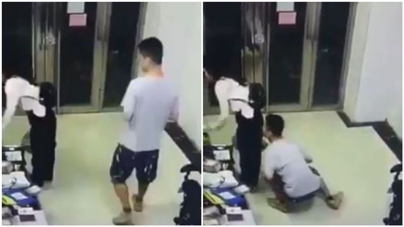 男尾隨正妹！趁轉身「緊貼下體」猛吸