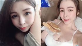 牛奶,正妹,早餐,起士火腿蛋吐司,蔡憂憂(圖/翻攝自蔡憂憂IG)