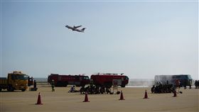 金門航空站,守護,台金走廊,空難災害,防救演習,醫療救護(圖/中央社)