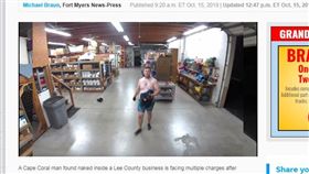 破壞完順便洗澡被逮捕。（圖／翻攝自news-press）
https://www.news-press.com/story/news/crime/2019/10/15/cape-coral-man-charged-after-being-found-naked-inside-lee-county-business/3983365002/