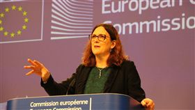 世界貿易組織,美國貿易代表署,歐盟部分產品,加徵關稅,生效(圖/中央社)