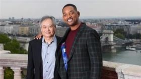 李安、威爾史密斯正在宣傳《雙子殺手》。（圖／翻攝自威爾史密斯IG）