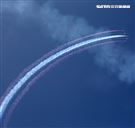 空軍雷虎小組以不同編隊高難度特技操演。（記者邱榮吉/攝影）