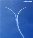 空軍雷虎小組以不同編隊高難度特技操演。（記者邱榮吉/攝影）