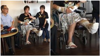 直播主遭斷手腳！吳小哲帶傷首度現身